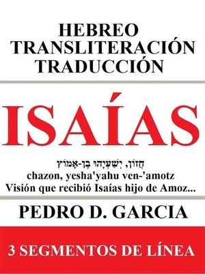 cover image of Isaías--Hebreo Transliteración Traducción